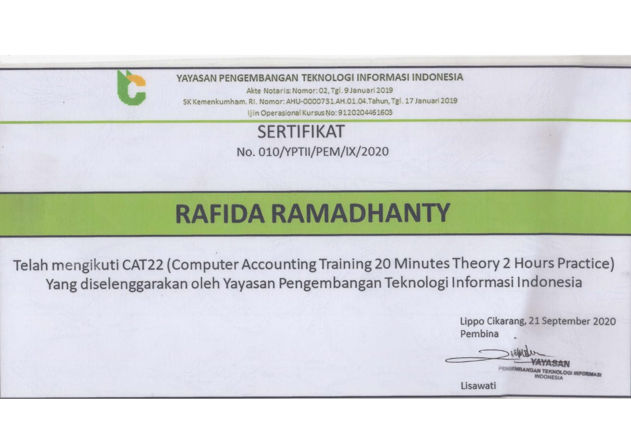 pelatihan akunting software