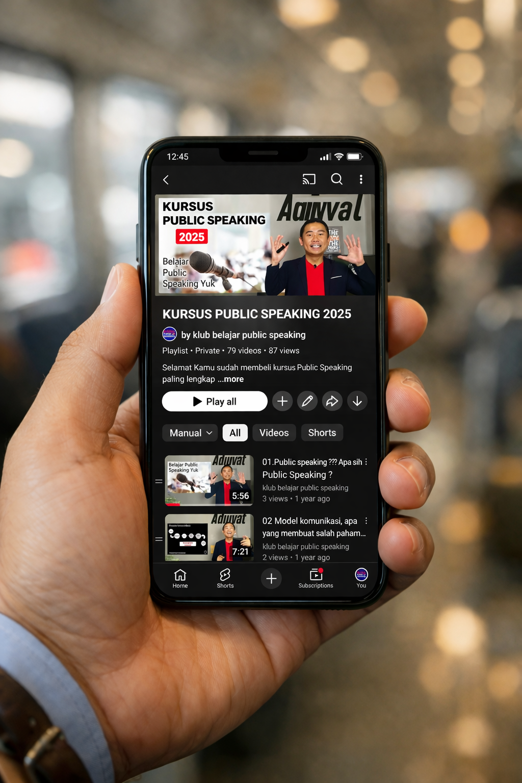 kelas public speaking video